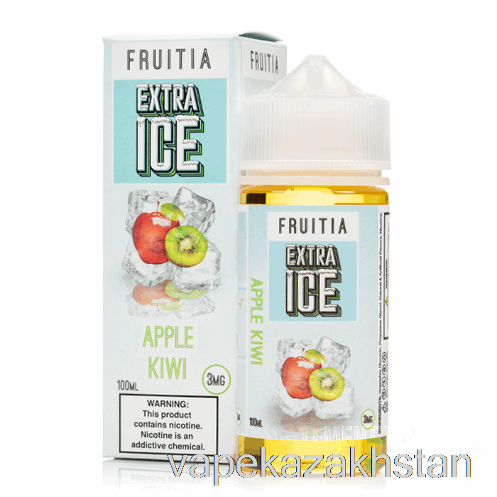 Vape Kazakhstan Apple Kiwi - Extra Ice - Fruitia - 100mL 0mg